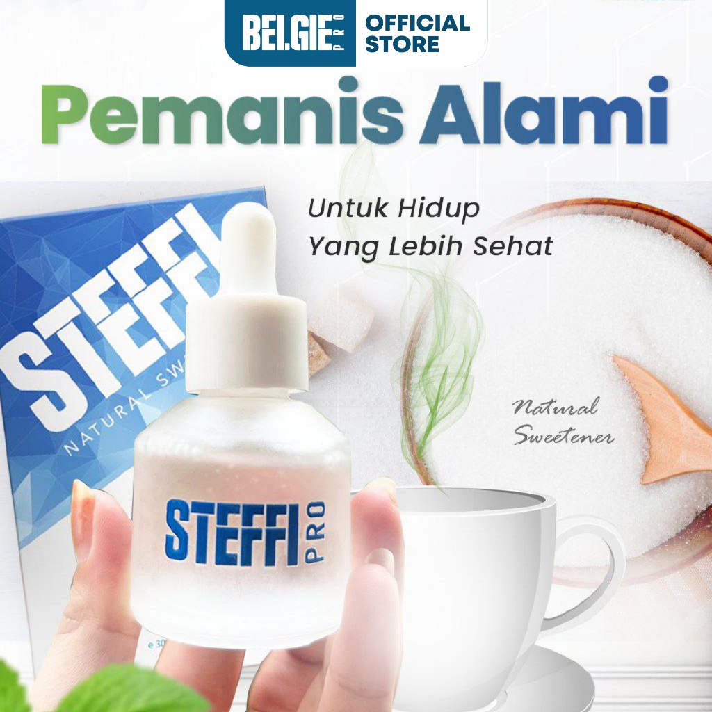 

STEFFI PRO - Stevia Tetes Nol Kalori Pemanis Alami Lebih Manis Lebih Sehat 30ml Halal BPOM