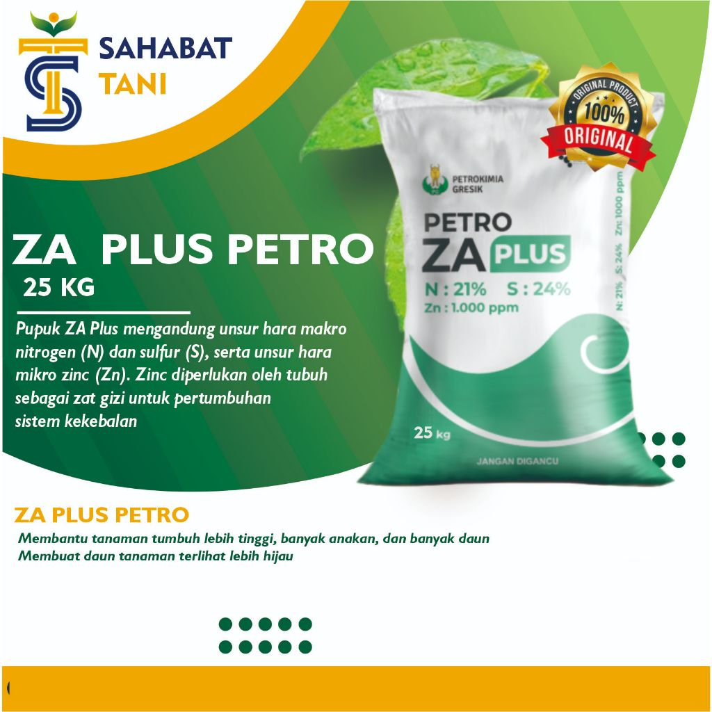 PUPUK ZA PLUS REPACK KEMASAN PABRIK  1 - 5 KG.