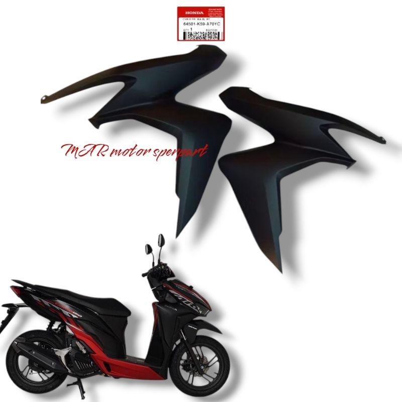 Cover R FR Sayap Body Depan New Vario 150 Led Hitam Dof K59J-64501K59A70ZL