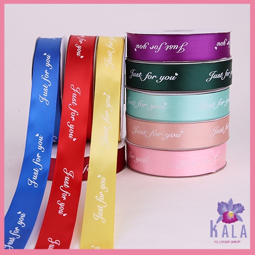 

(1ROLL) Pita Ribbon Satin 1CM Motif JUST FOR YOU PT08