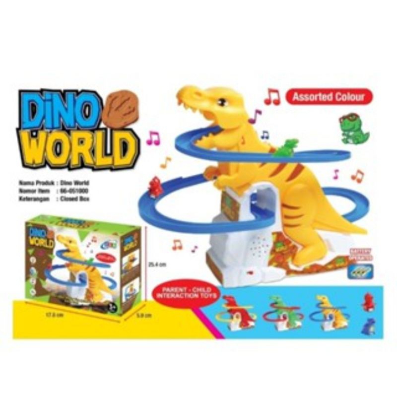Mainan Track Tangga/Mainan Anak Kereta Tangga Dino World