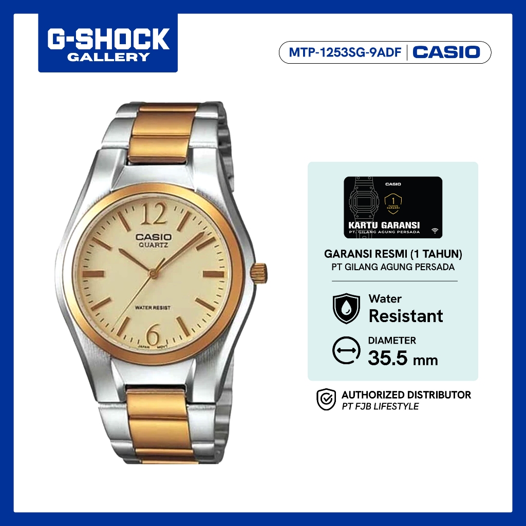 Casio Jam Tangan Pria MTP-1253SG-9ADF Analog