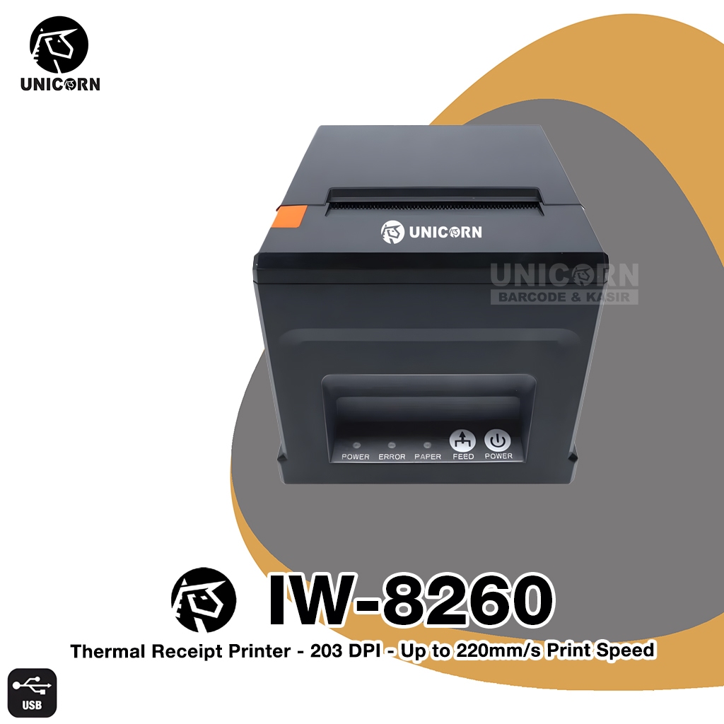 Printer Thermal Kasir 80mm USB Auto-Cutter - Unicorn IW-8260 IW8260