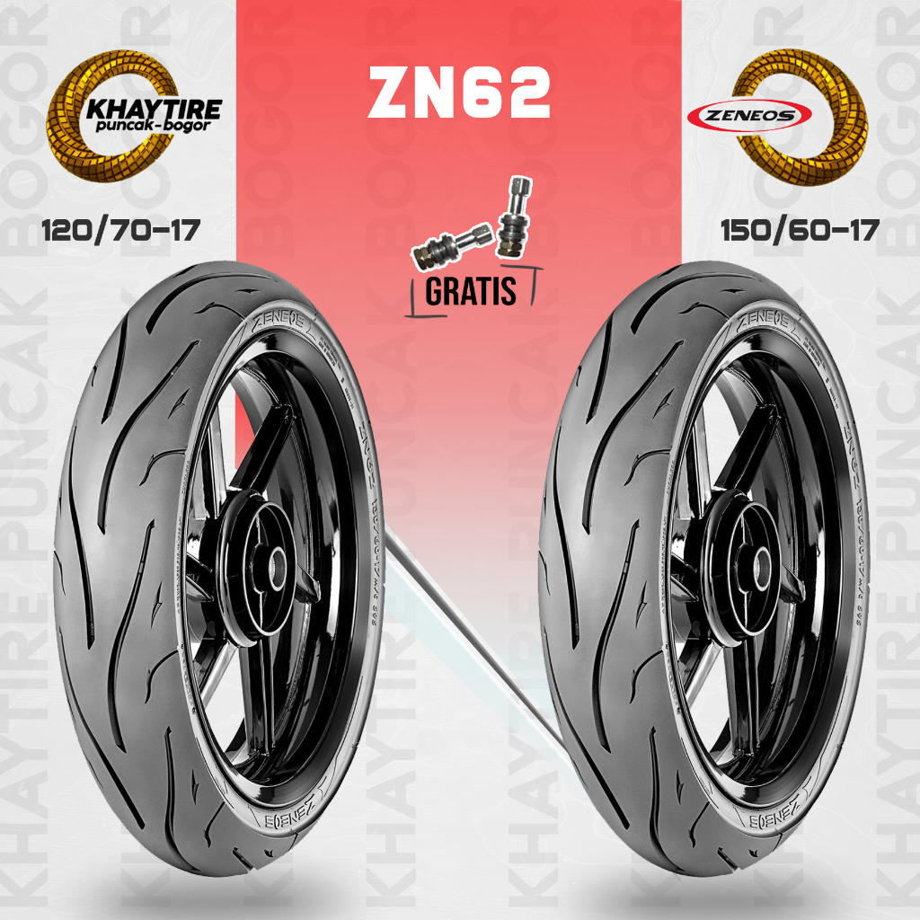 Paket Ban Tubles Motor Sport ZENEOS ZN62 120/70 - 150/60 Ring 17