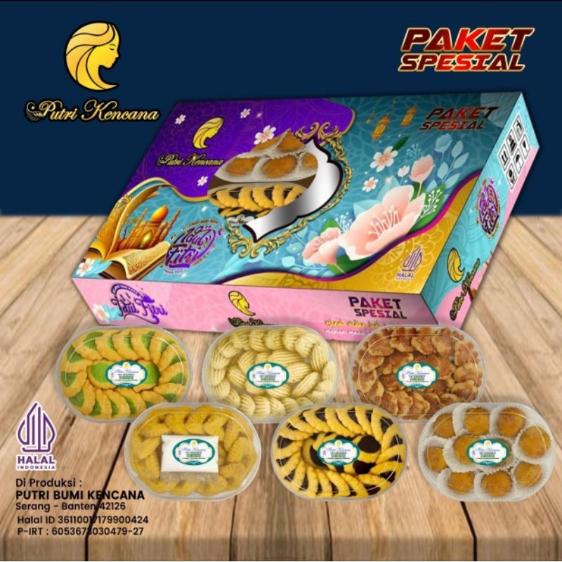 

Kue Paket Lebaran saffron ovalia isi 6toples
