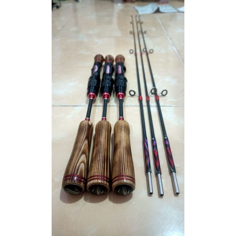 joran udang galah bahan fiber sambung gagang 120 cm