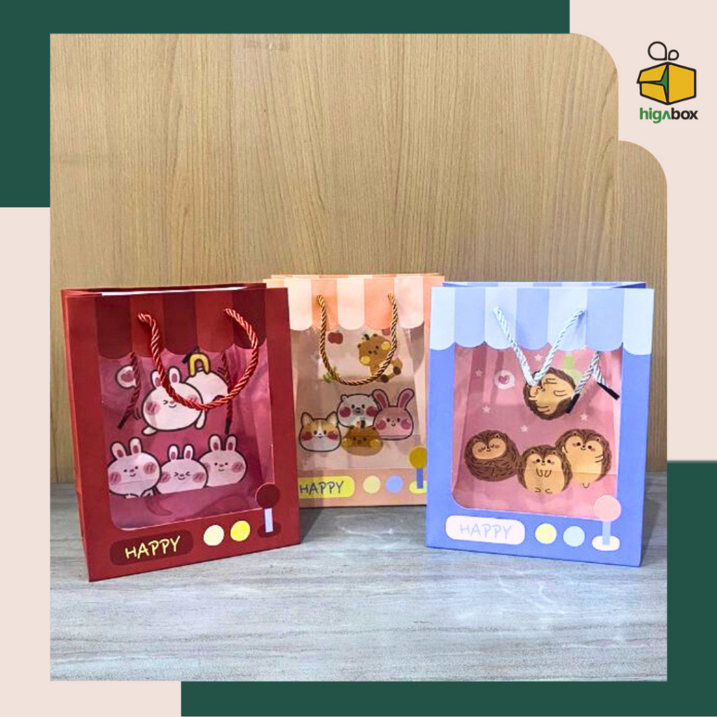 

Paper Bag Ulang Tahun Anak / Paper Bag Ultah Anak Karakter Lucu / Hampers bag / Gift Bag/ Paper bag Kado Hampers / Paperbag Motif Animal | AB08A1 - AB10A1