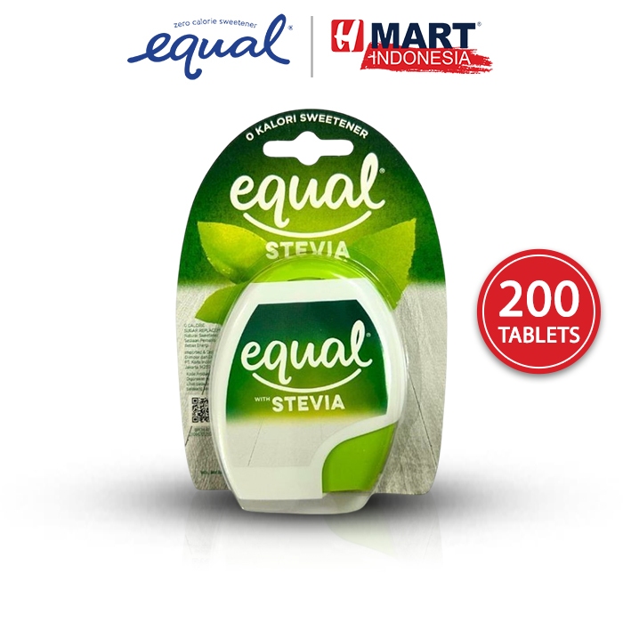 

Equal Stevia Sweetener - Pemanis Nol Kalori 200 Tablets