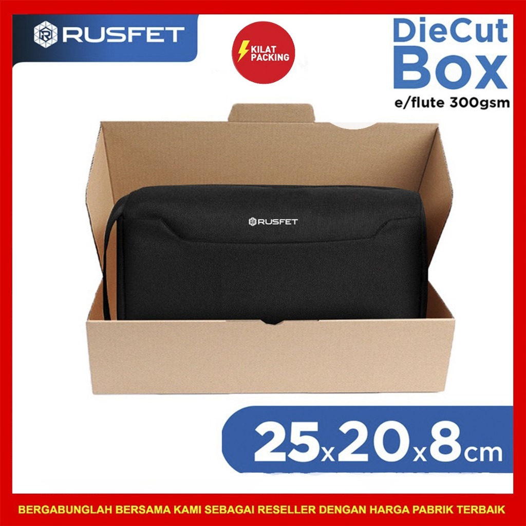 

Kardus Box Diecut Kardus Packing Kotak Box Kartun Dus Polos Satuan Rusfet 25x20x8 cm