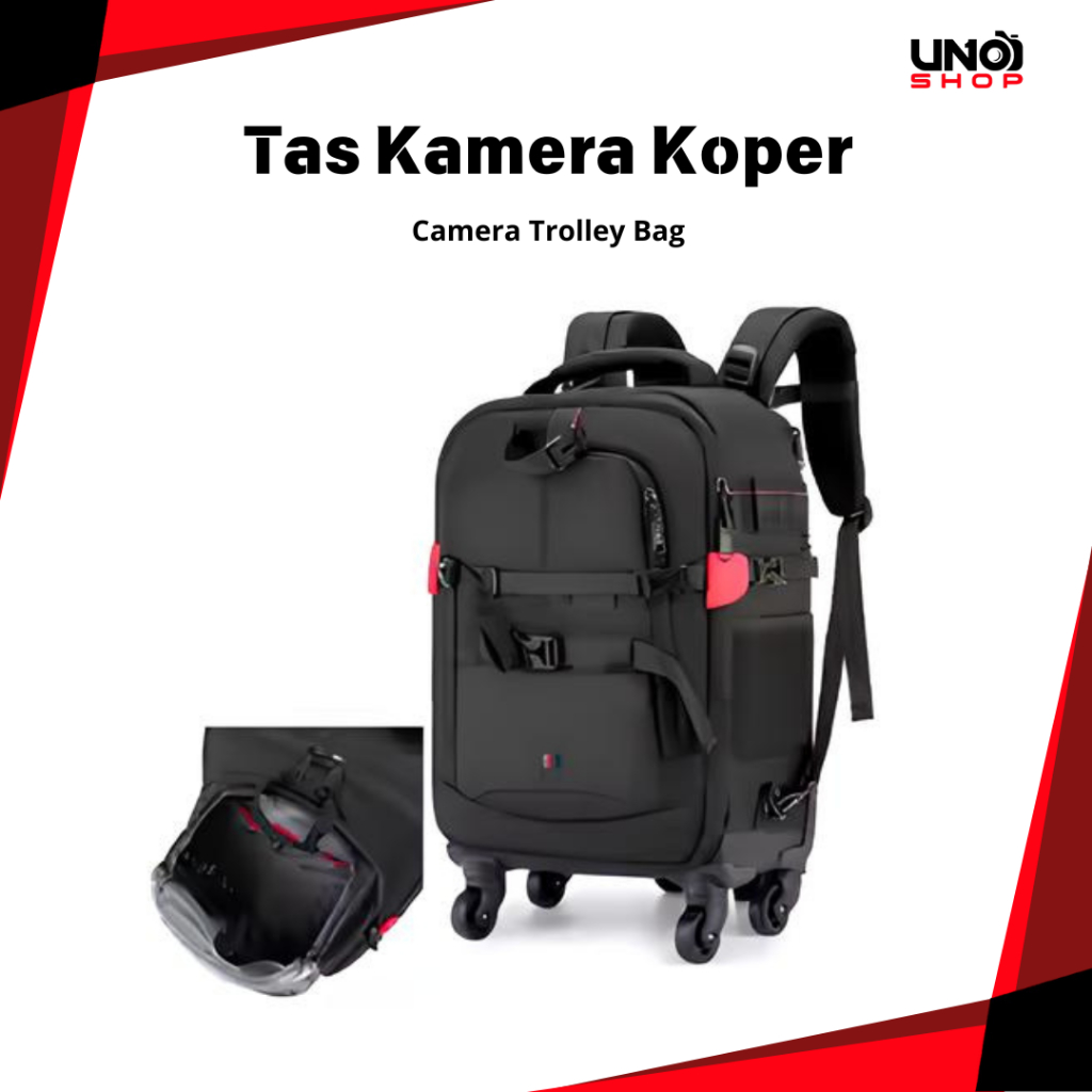 Tas Kamera Koper Troli Multifungsi - Professional Trolley Camera Bag