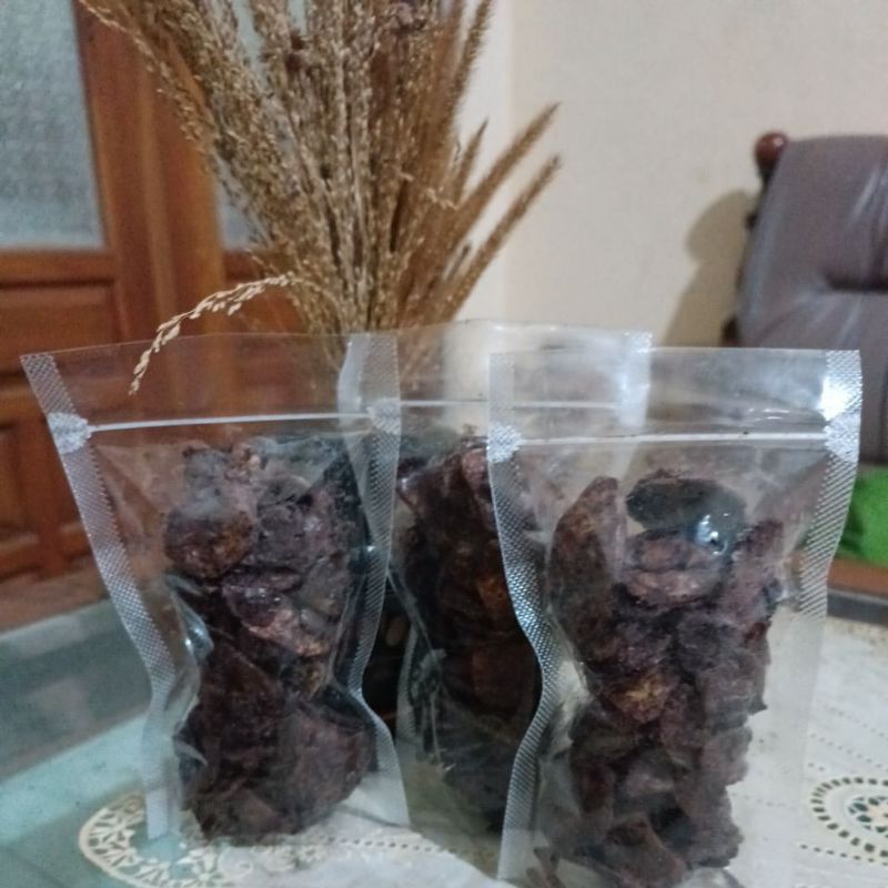 

keripik pisang rasa coklat premium