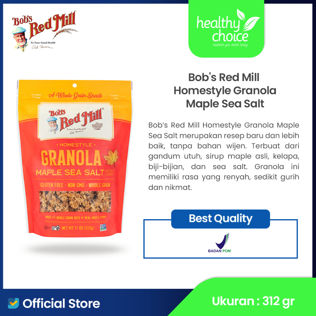 

Bob's Red Mill Homestyle Granola Maple Sea Salt 312 gr