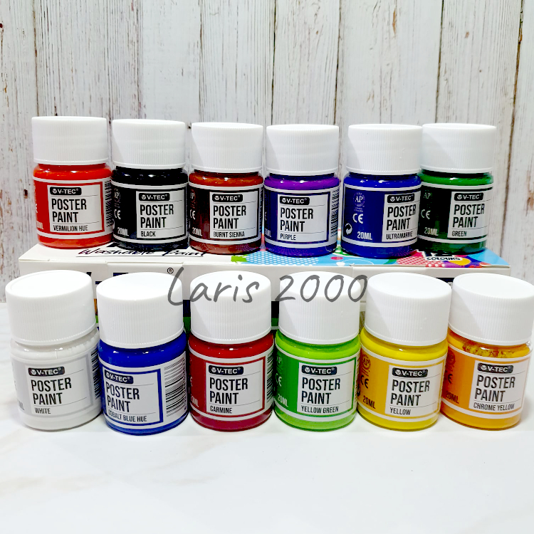 

Cat Poster V-tec Warna Satuan 20ml 40ml / Poster Colour