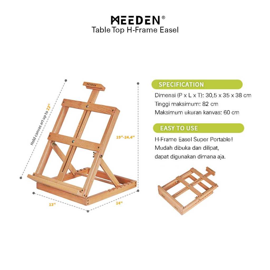 

Gramedia Tunjungan : Meeden Table Top H-frame Easel