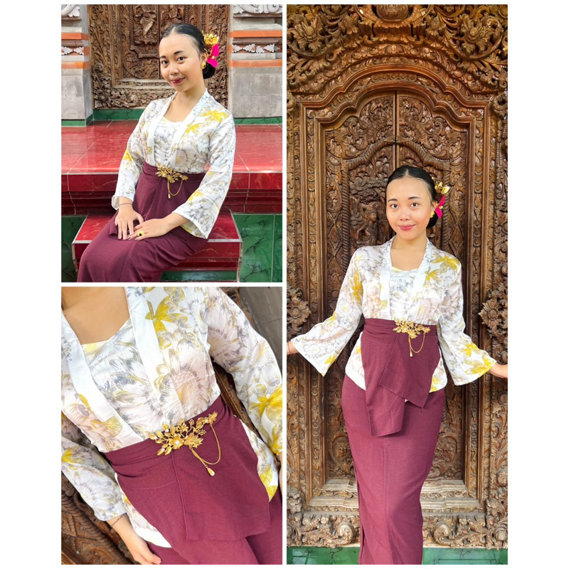 KEBAYA JADI BALI KUTUBARU SUTRA PRINT LUKIS