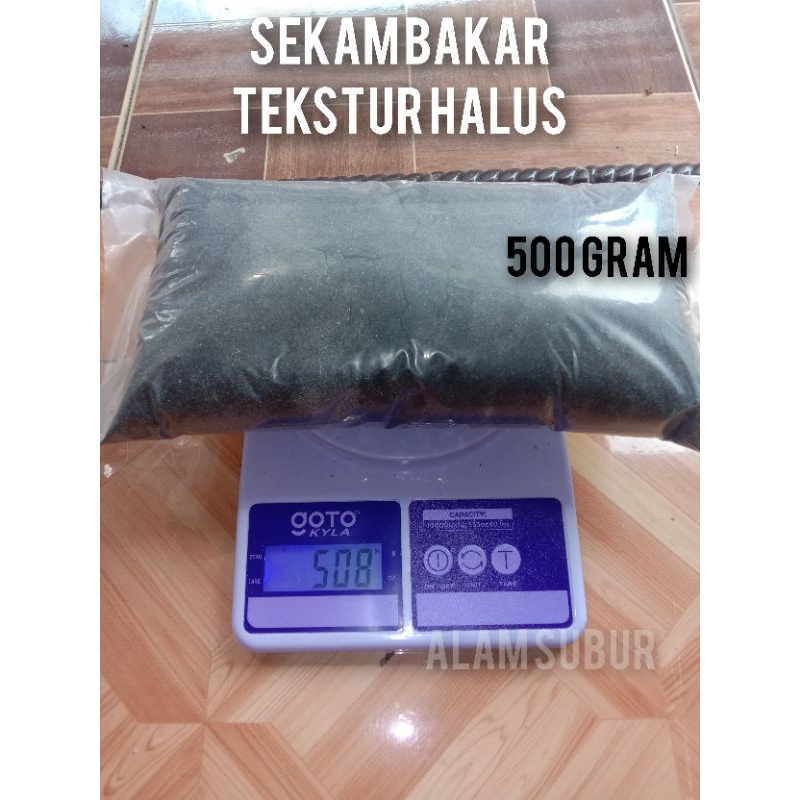 MEDIA TANAM SEKAM BAKAR 500g/SEKAM BAKAR TEKSTUR HALUS.