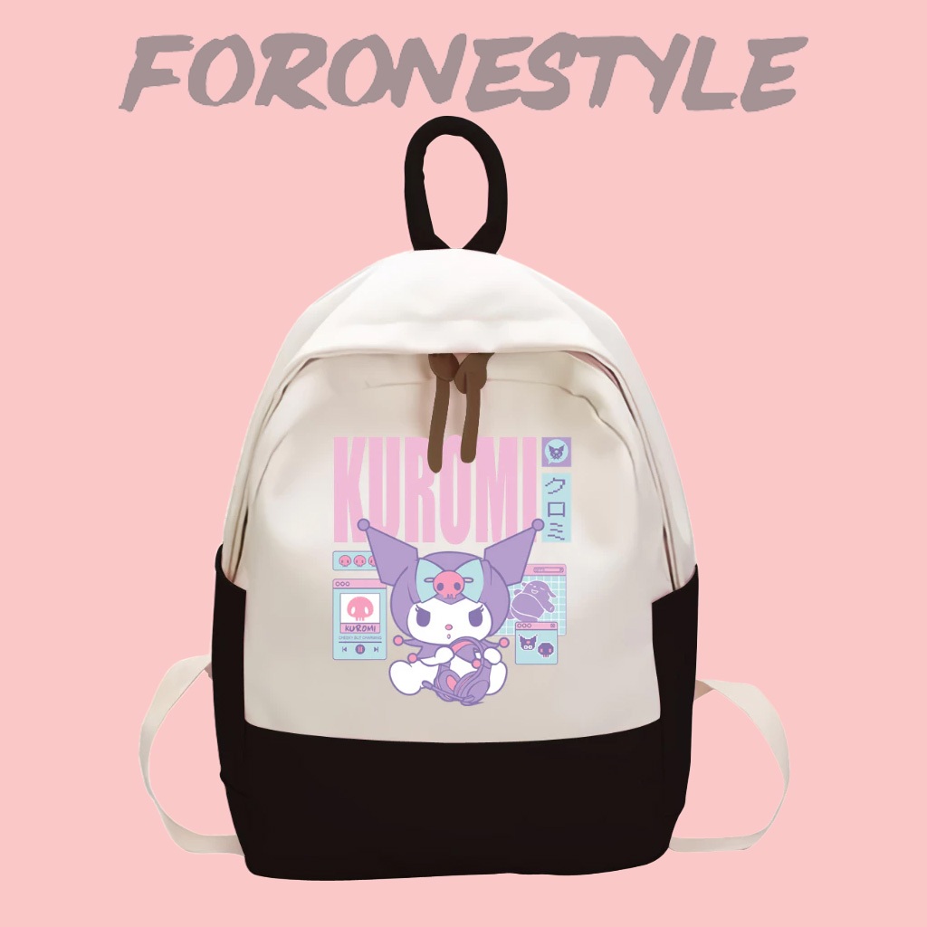 Tas Ransel Anak Motif Kuromi - Ransel Anak Motif Kuromi - Tas Kuromi