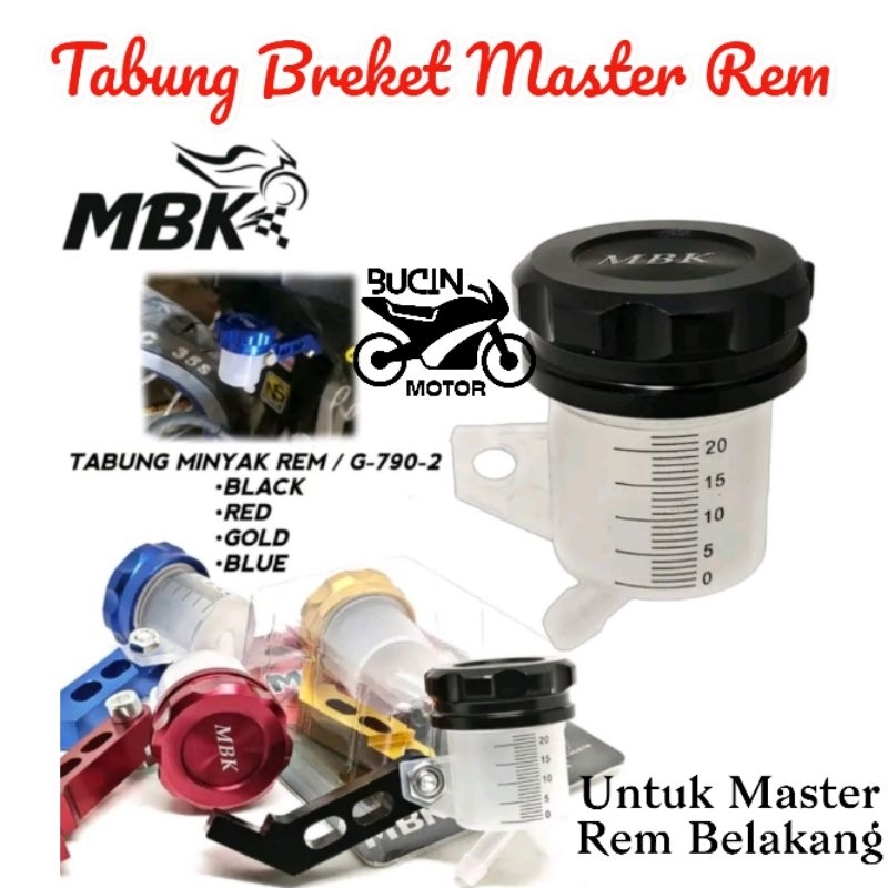 Tabung Botol Breket Minyak Rem / Tempat Minyak Tabung Breket Master Rem Alloy CNC MBK Universal Tabu