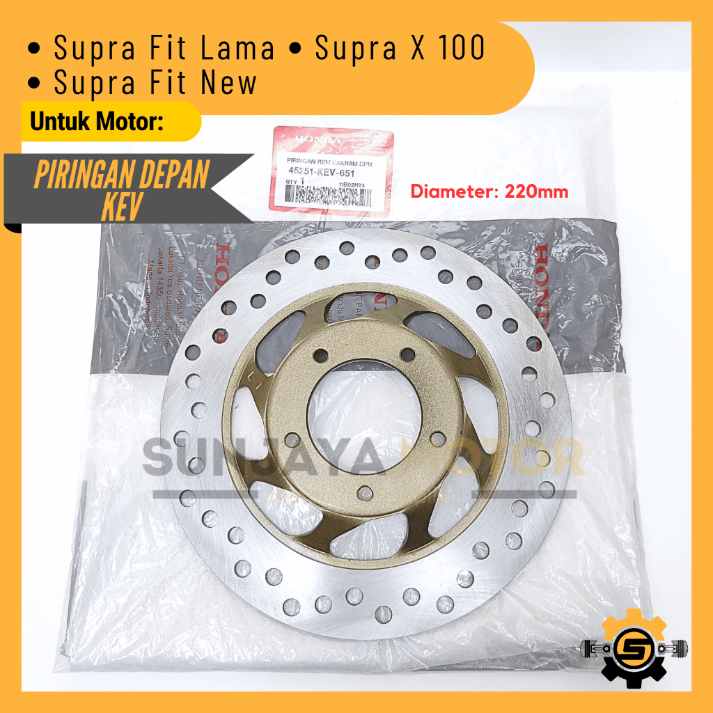 Disc Brake Depan Original Honda KEV Piringan Cakram Supra X 100 Supra Fit Lama Supra Fit New Disk Br