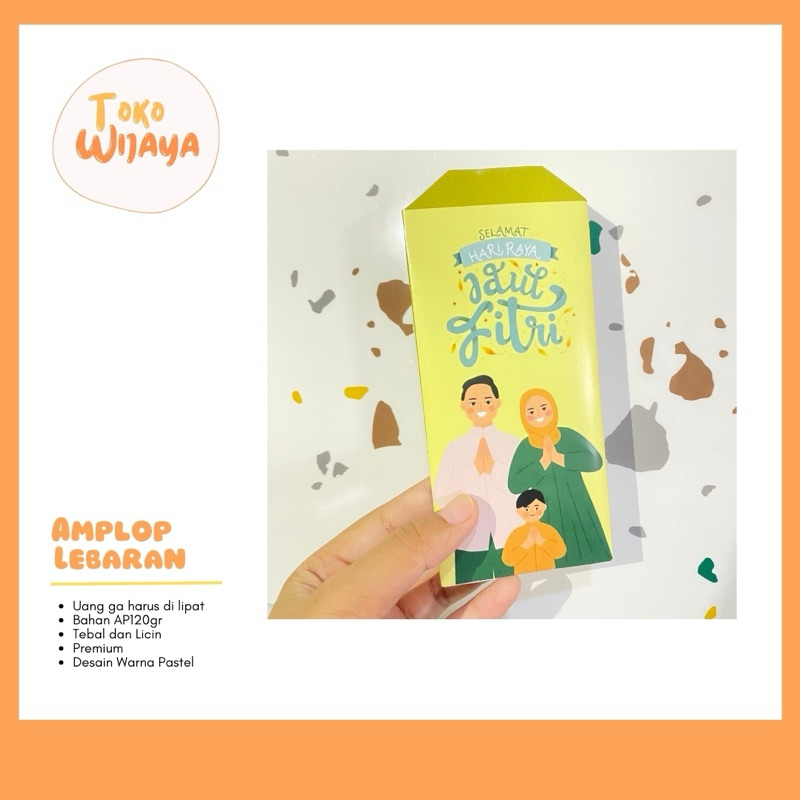 

10 Pcs Amplop Lebaran - Bahan Tebal dan Licin - Pastel Edition.