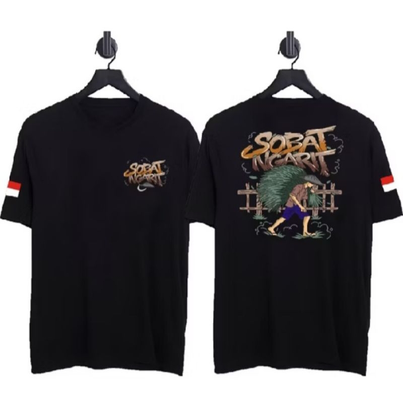 kaos hitam SOBAT NGARIT-DTF RUMPUT IJO/kaos tshirt