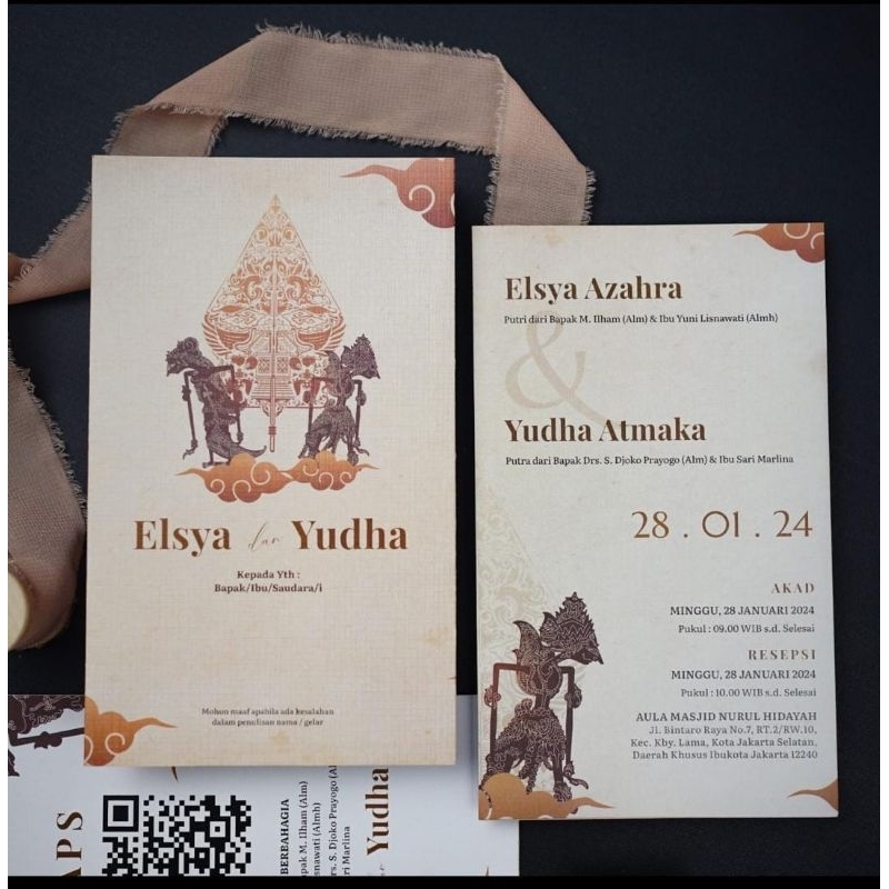 UNDANGAN PERNIKAHAN WAYANG JAWA