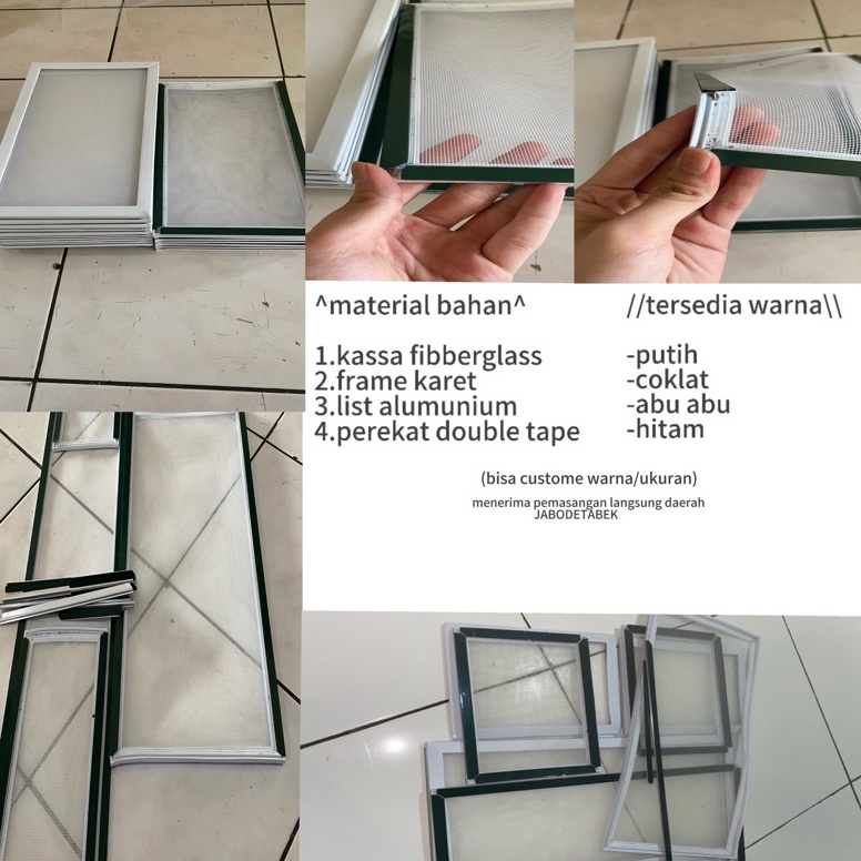 Modern kassa nyamuk fibberglass untuk ventilasi acjendeladan pintu expnda