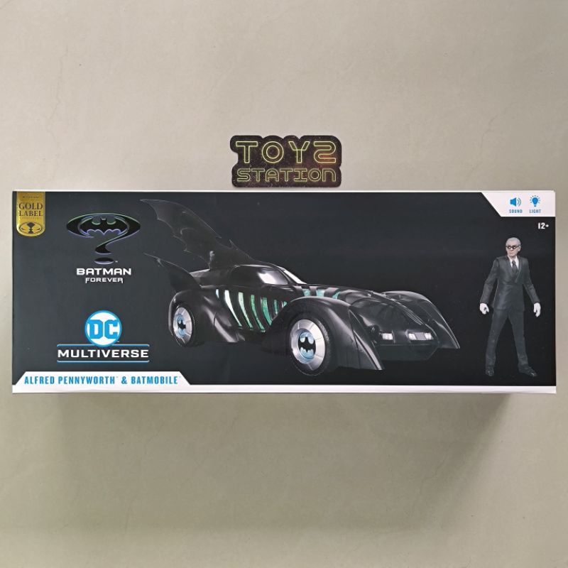 McFarlane Batmobile Batman Forever & Alfred Pennyworth Gold Label 2 Pack