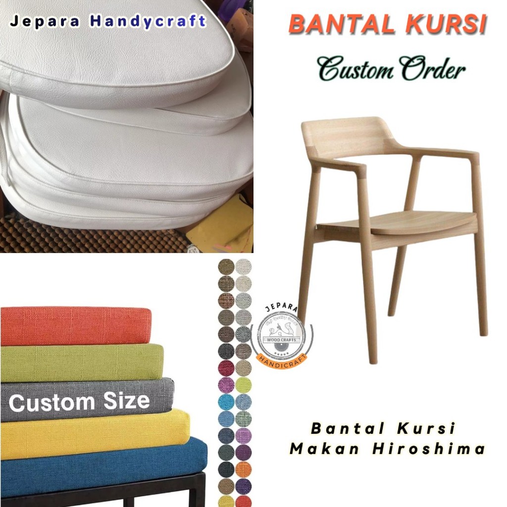 Bantal Kursi Makan Hiroshima | Bantal Kursi Cafe | Busa Kursi Kayu | Bantal Kursi Kayu | Bantalan