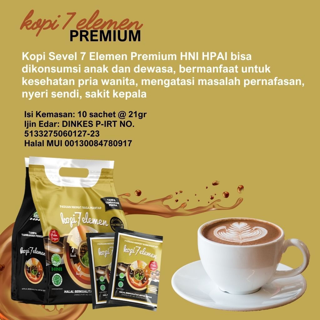 

Harga Paling Hemat HNI Kopi 7 Elemen Premium Energi dan Sehat Pemanis Alami dan Kemasan Praktis