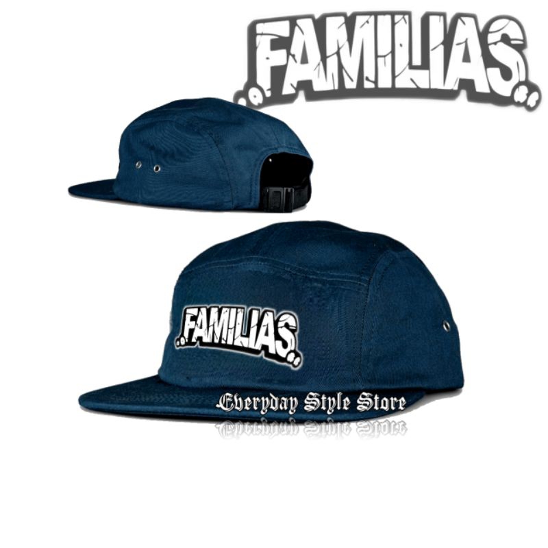Topi 5 Panel Familias / Topi Snapback Distro Lima Panel / Five Panel Snapback Hat Caps