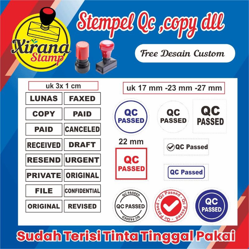 

Stempel Paid, Stempel Copy, Stempel Qc