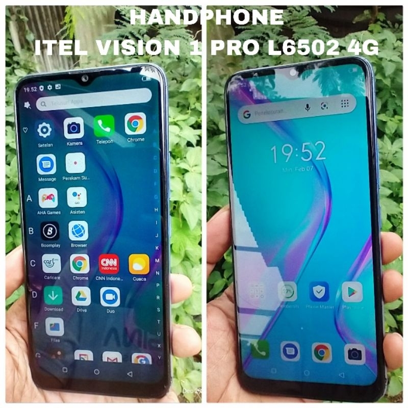 hp android 4G murah second bekas itel vision 1 pro L6502 handphone siap pakai masih original