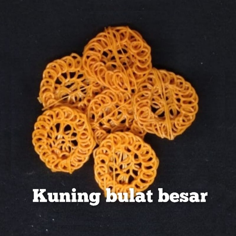 

krupuk rantai mentah kuning bulat besar 1kg / krecek krupuk bandung