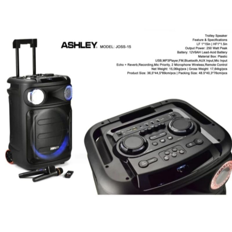 Speaker Portable Ashley Joss 15 New Model Ashley Joss 15 inch ORIGINAL