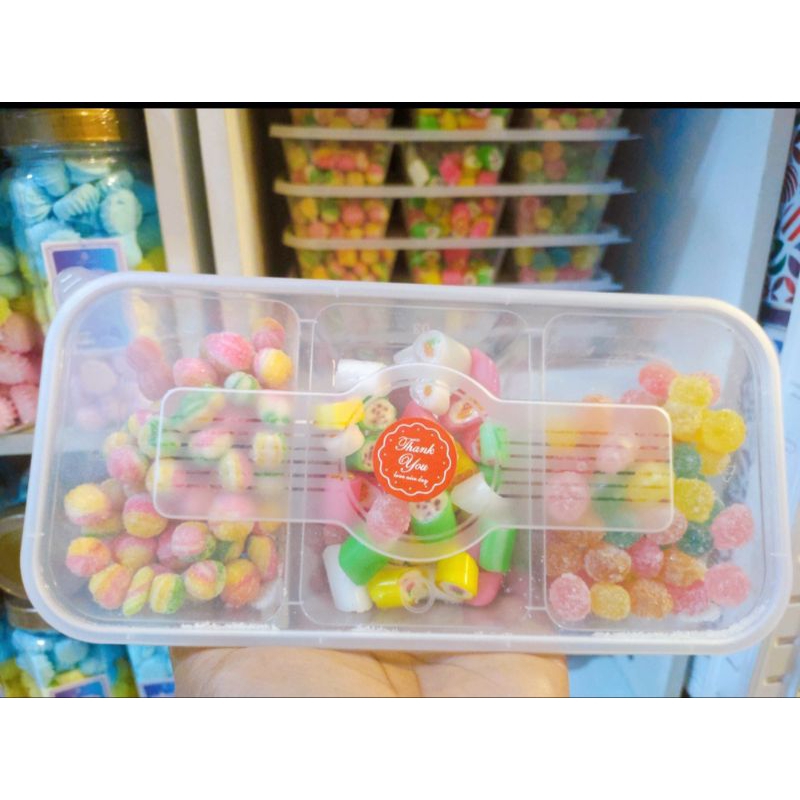 

sticky candy permen viral 3 sekat