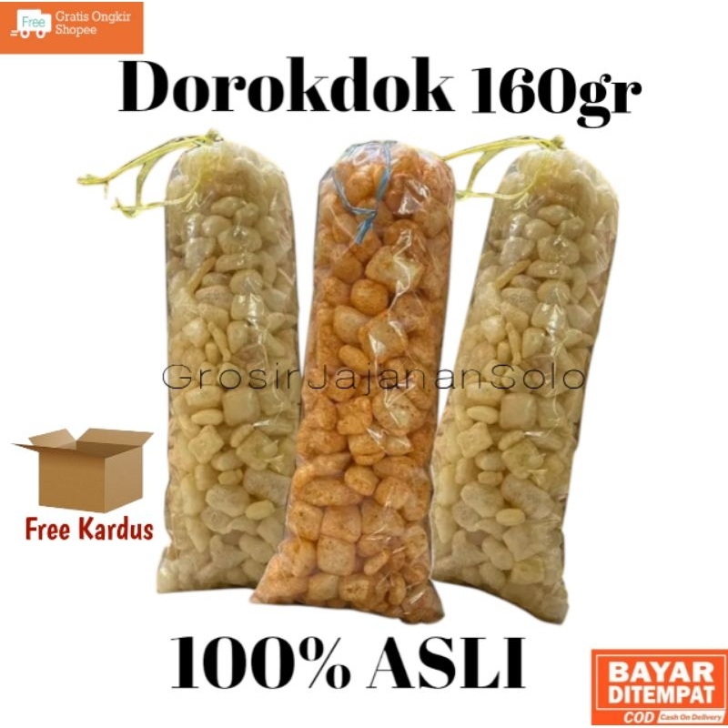 

Kerupuk Kulit Sapi Kemasan ± 160gram / Dorokdok Asin Gurih Renyah