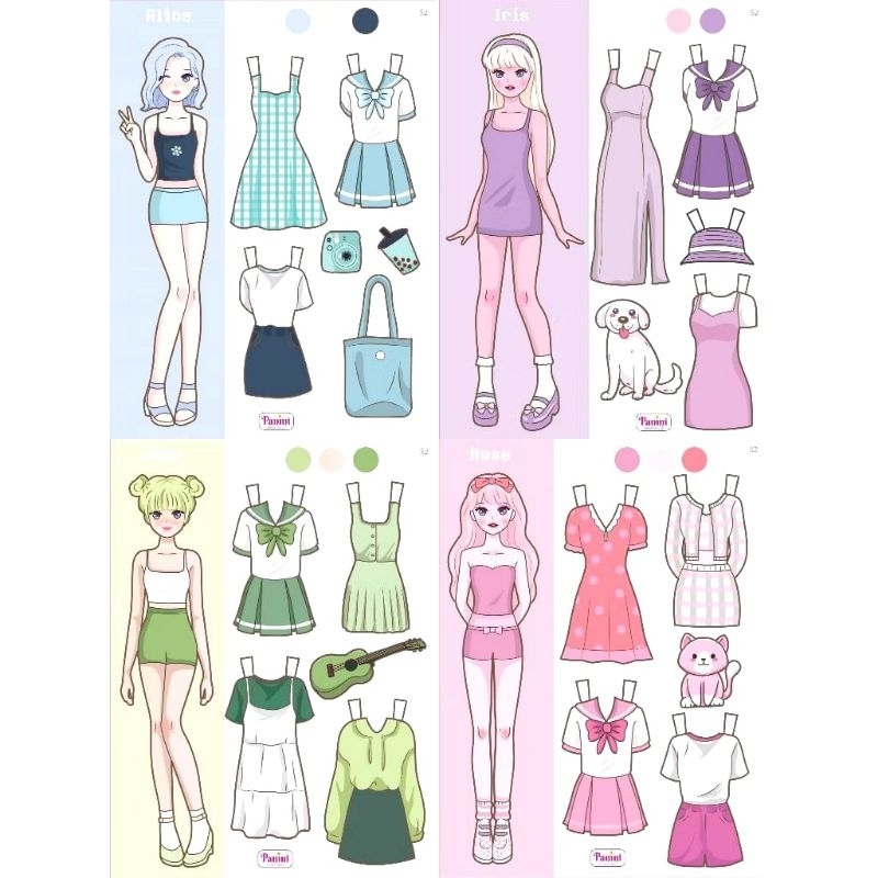 NRQueen Paper doll Korea, Boneka kertas, Bp jadul