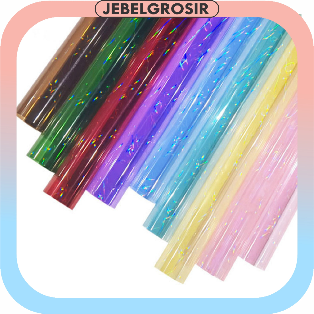 

Hologram Transparent Cellophane Glassine Flower Wrapping Paper Kertas Buket Bunga Transparan KB6115