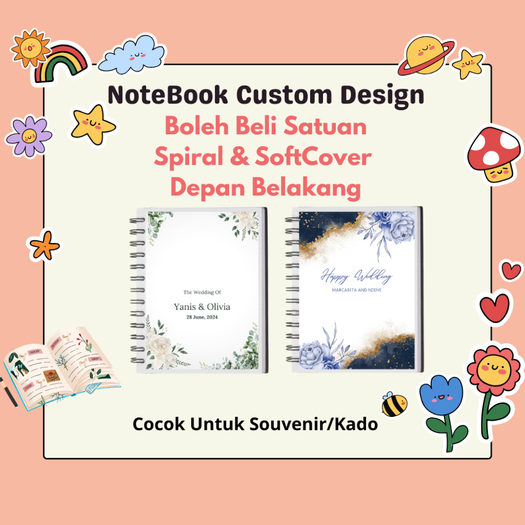 

Notes Berbagai Ukuran Souvenir Notebook Custom Suvenir Nikah Khitan Promosi Event Seminar