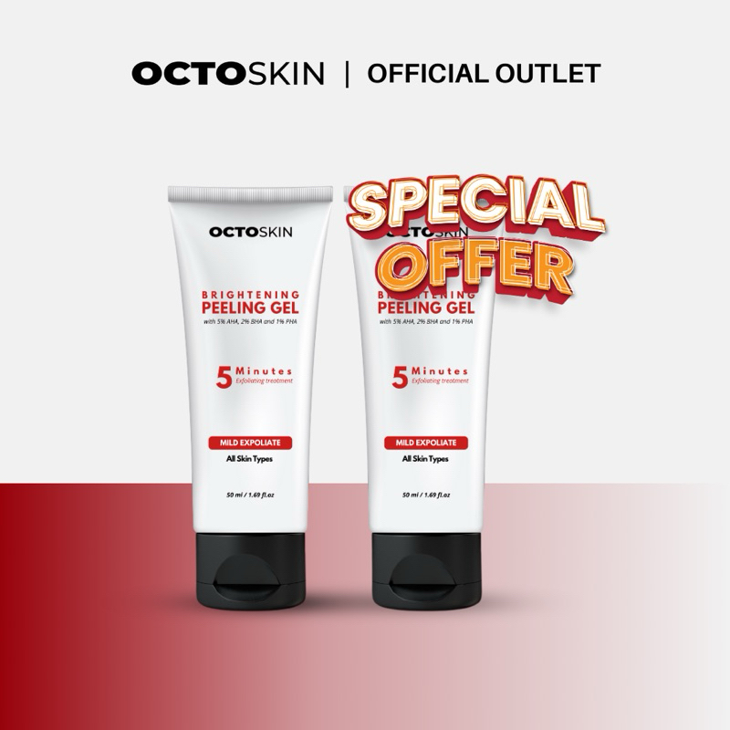 OCTOSKIN Paket Bundling 2pcs Brightening Peeling Gel 50ML
