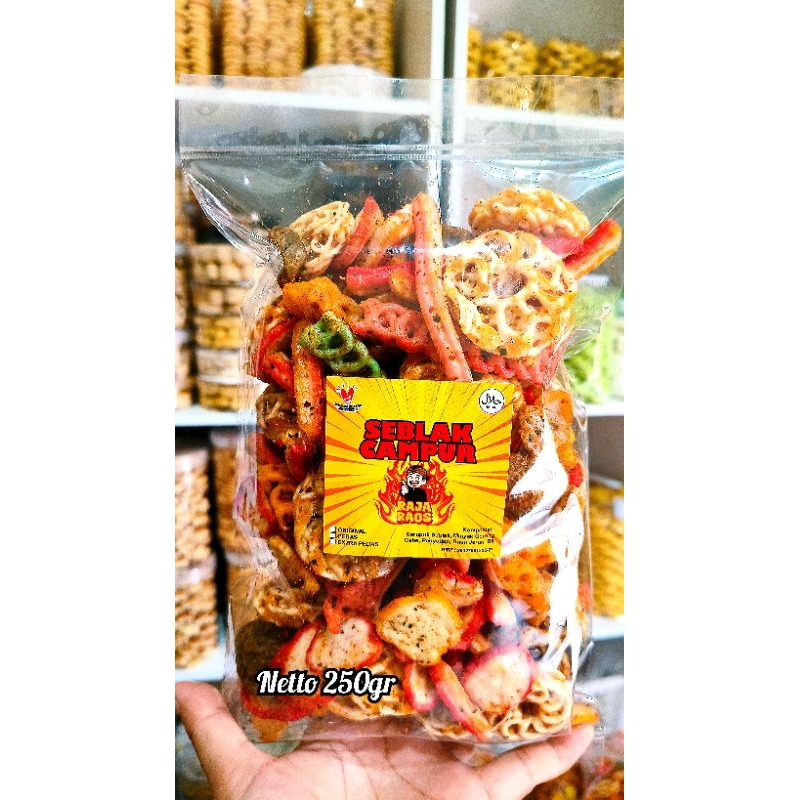 

sebring / SEBLAK CAMPUR PEDAS 250gr RAJA RAOS/ SEBLAK MIX/SEBLAK RAFAEL/ seblak kering / sebring pedas
