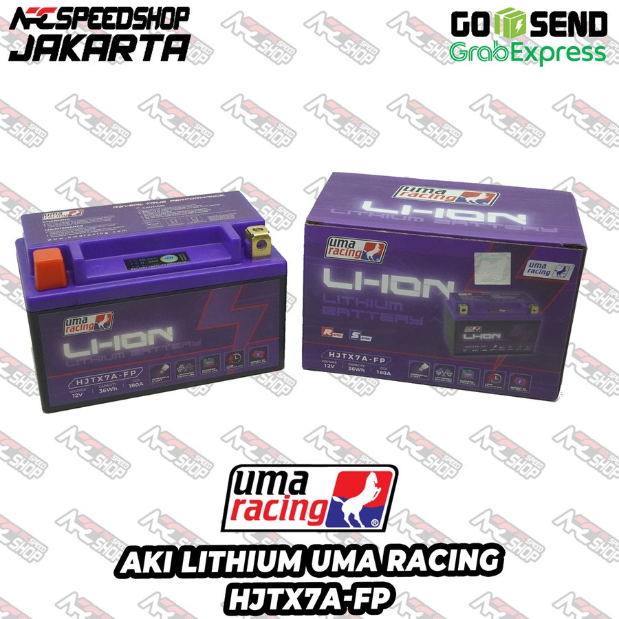 Aki Accu Lithium LI-ION UMA Racing HJTX7A-FP NINJA 250 FI Z 800 1000 ER 6N KTM DUKE RC 200 250 MOTO 
