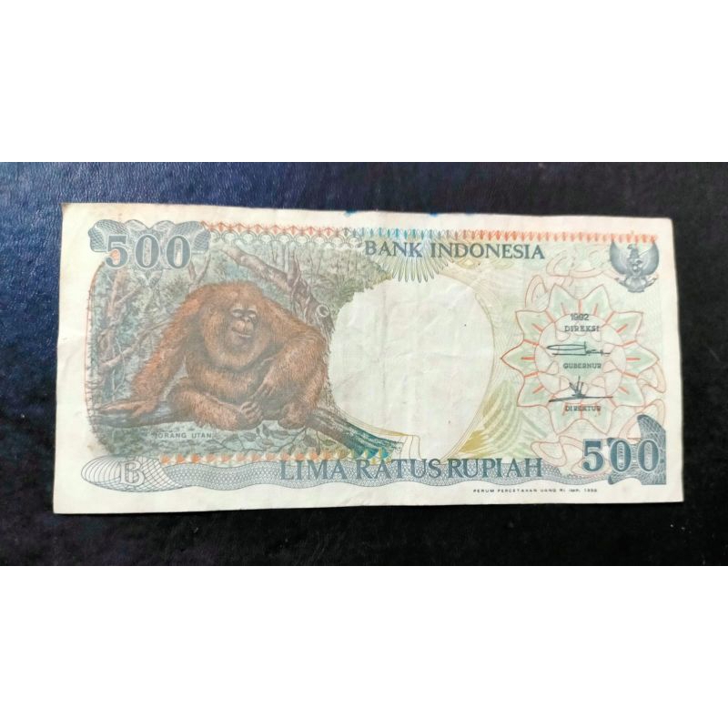 Uang kuno 500 monyet No seri cantik