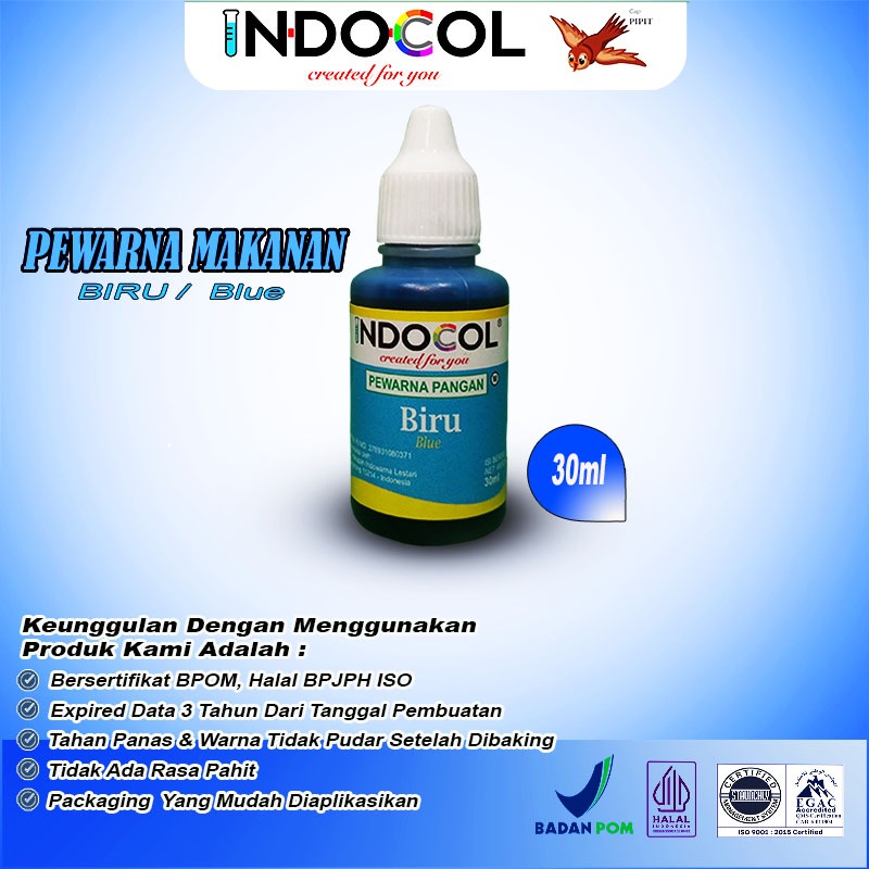 

INDOCOL PEWARNA CAIR BIRU (30 ml)