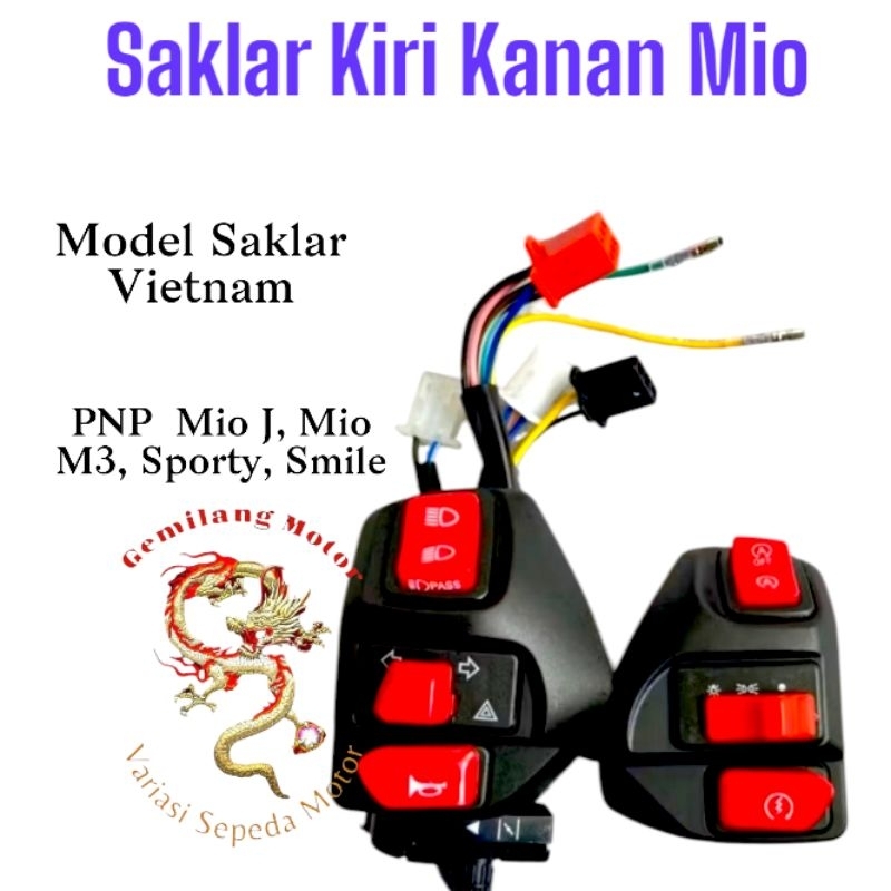 Saklar Set Mio Kiri Kanan Vietnam Komplit Engine Plus Hazard Saklar Mio J M3