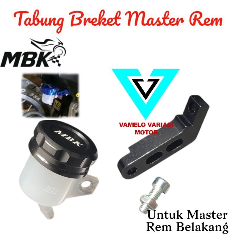 Tabung Botol Breket Minyak Rem / Tempat Minyak Tabung Breket Master Rem Alloy CNC MLS Universal Tabu