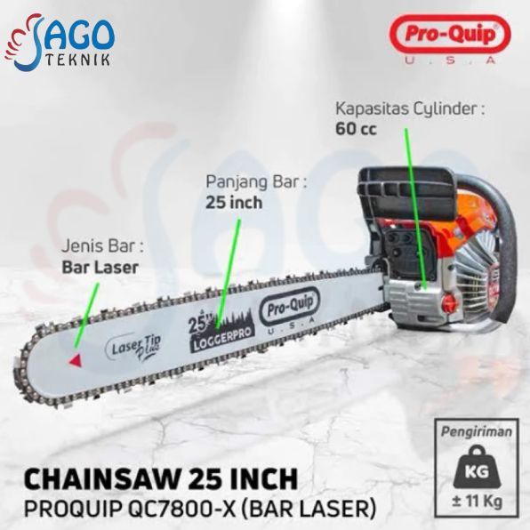 Chainsaw Pro-Quip USA QC7800X Barlaser 25” - Ori Quality Product Of USA