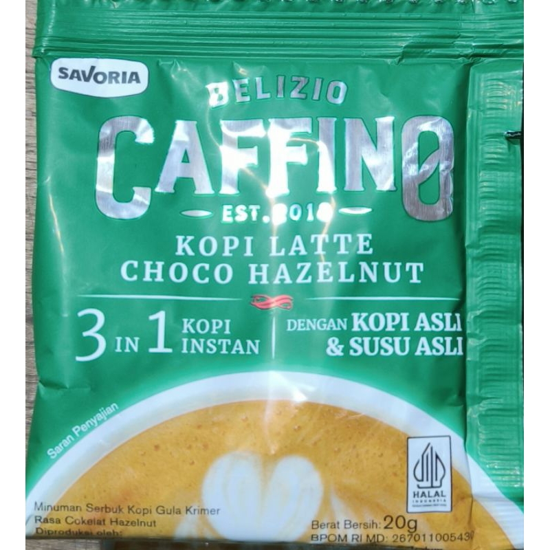 

caffino kopi latte choco hazelnut renceng 10 pcs