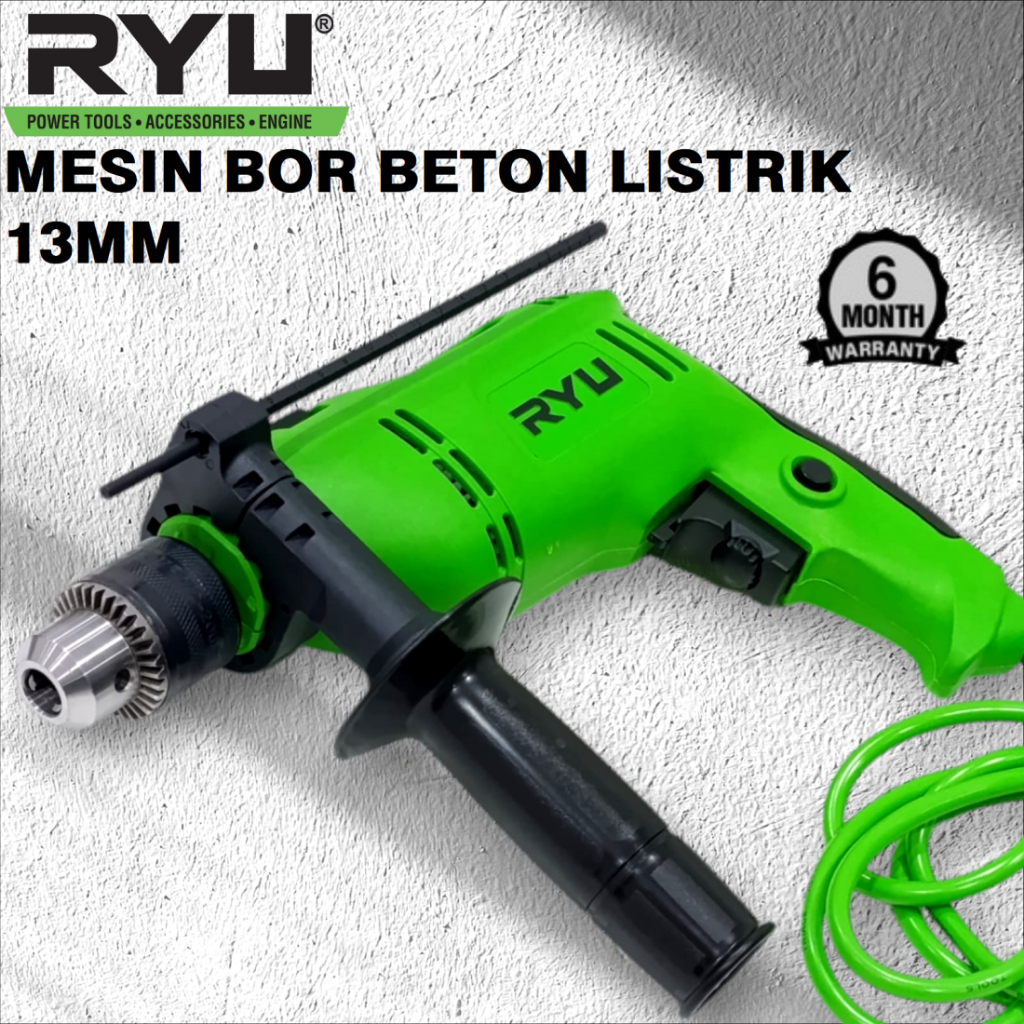Bor Impact Bor Beton 13mm RYU Mesin Bor Listrik Mesin Bor Bobok Tembok Bor Tangan Listrik Bor Tukang